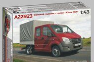 1:43 Сборная модель ГАЗель Next А22R23 бортовой с тентом