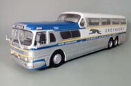 GM PD-4501 "GREYHOUND SCENICRUISER" USA - 1956, белый/серебристый/синий