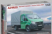 1:43 Сборная модель ГАЗель Next А21R23 бортовой с тентом